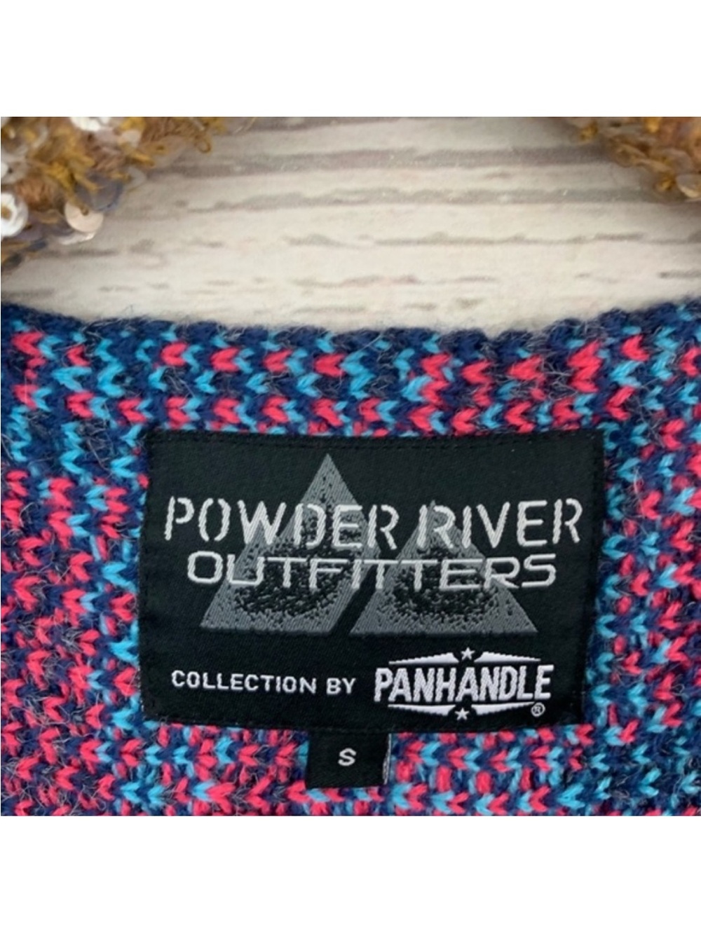 Panhandle Slim Powder River fringe boho sweater - Picture 3 of 5